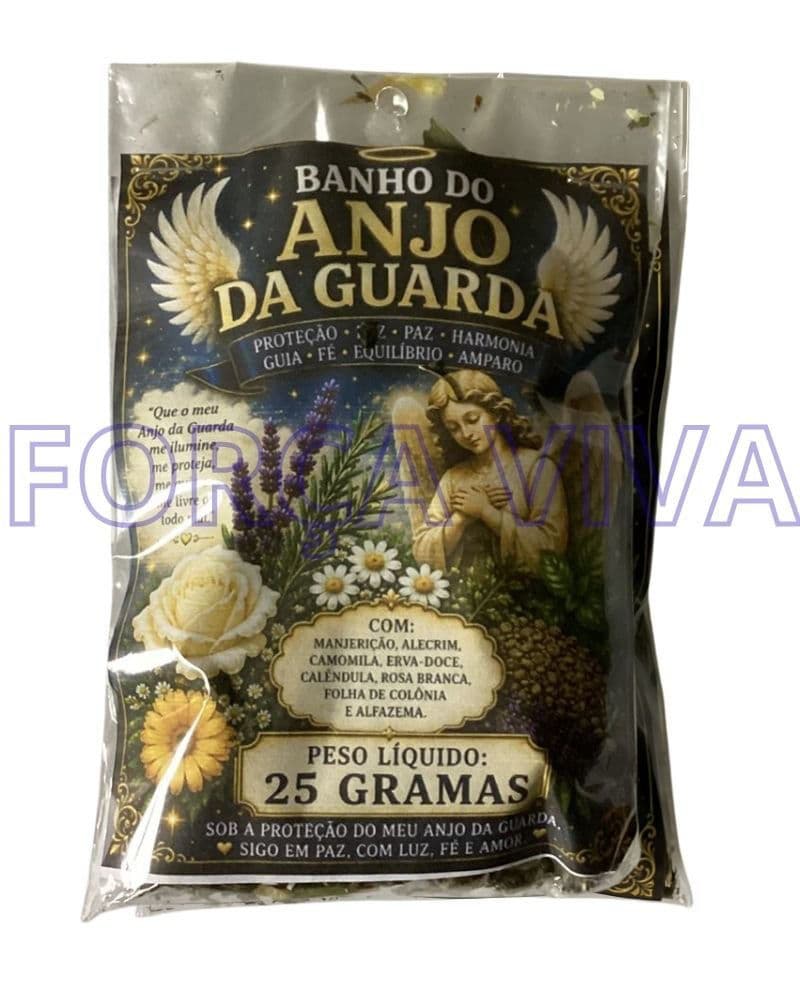 Banho de Ervas Anjo da Guarda – Blend de Proteção Espiritual, Paz e Equilíbrio – Força Viva