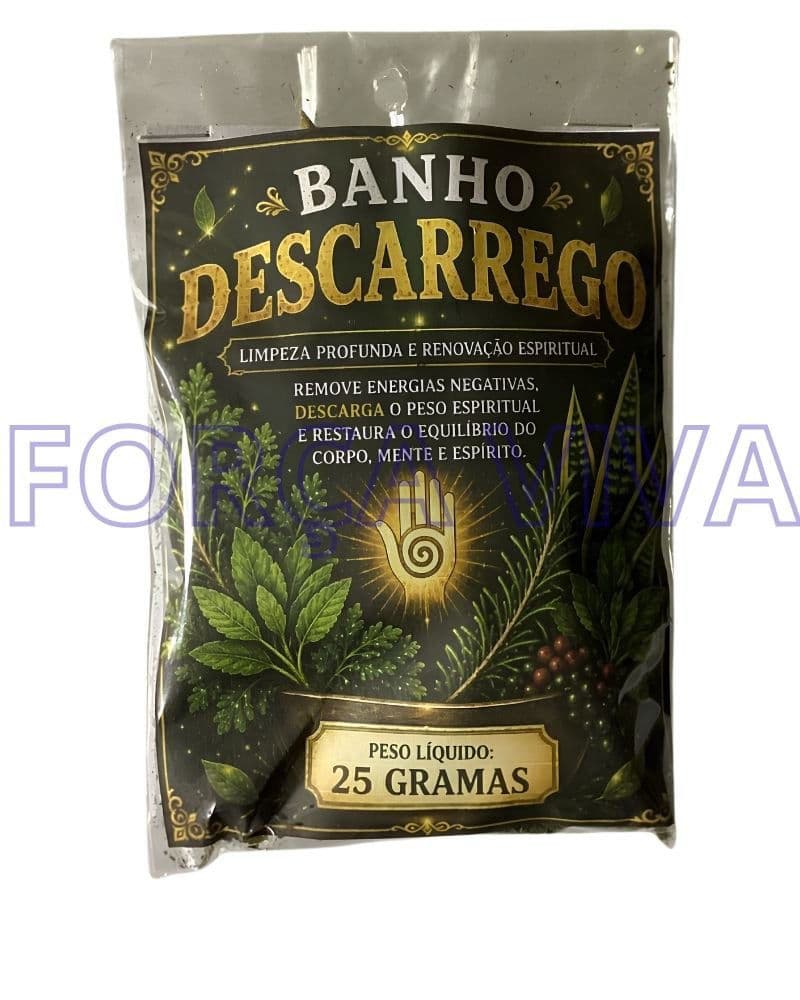 Banho de Ervas de Descarrego – Blend Poderoso para Limpeza Energética e Proteção Espiritual – Força Viva