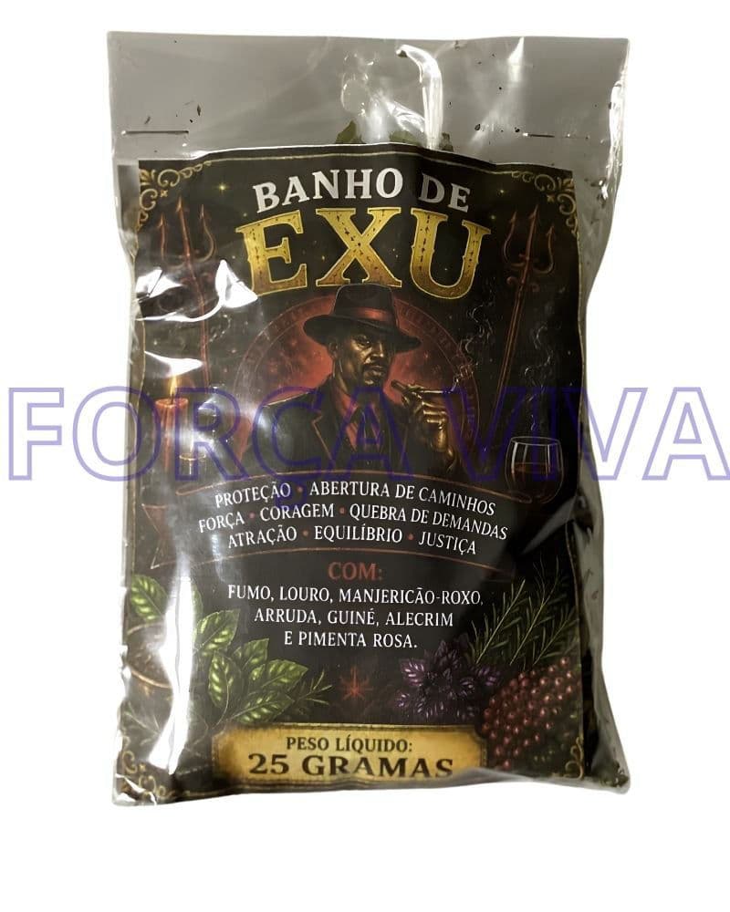 Banho de Ervas de Exu – Blend Potente para Proteção, Limpeza Energética e Fortalecimento Espiritual – Força Viva
