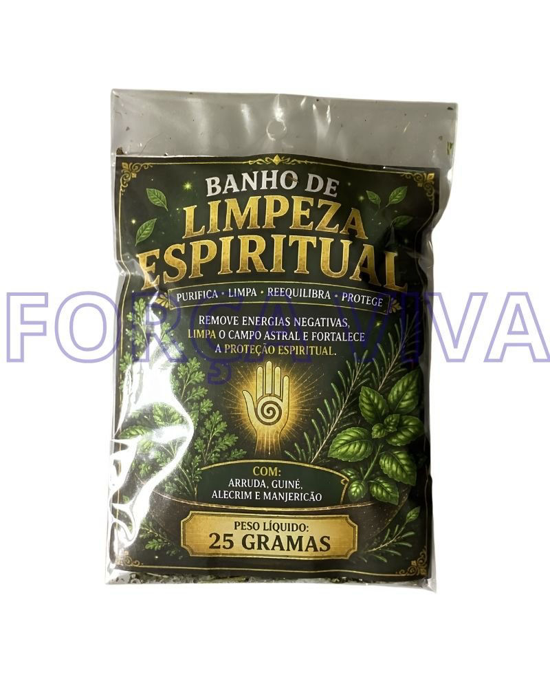 Banho de Ervas de Limpeza Espiritual – Blend de Purificação e Renovação Energética – Força Viva