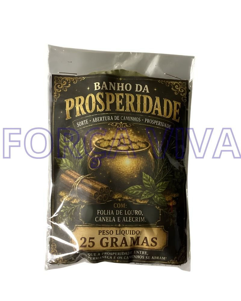 Banho de Ervas da Prosperidade – Blend de Atração de Abundância, Sucesso e Abertura de Caminhos – Força Viva