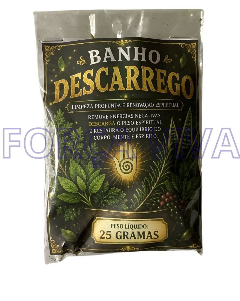 Banho de Ervas de Descarrego – Blend Poderoso para Limpeza Energética e Proteção Espiritual – Força Viva
