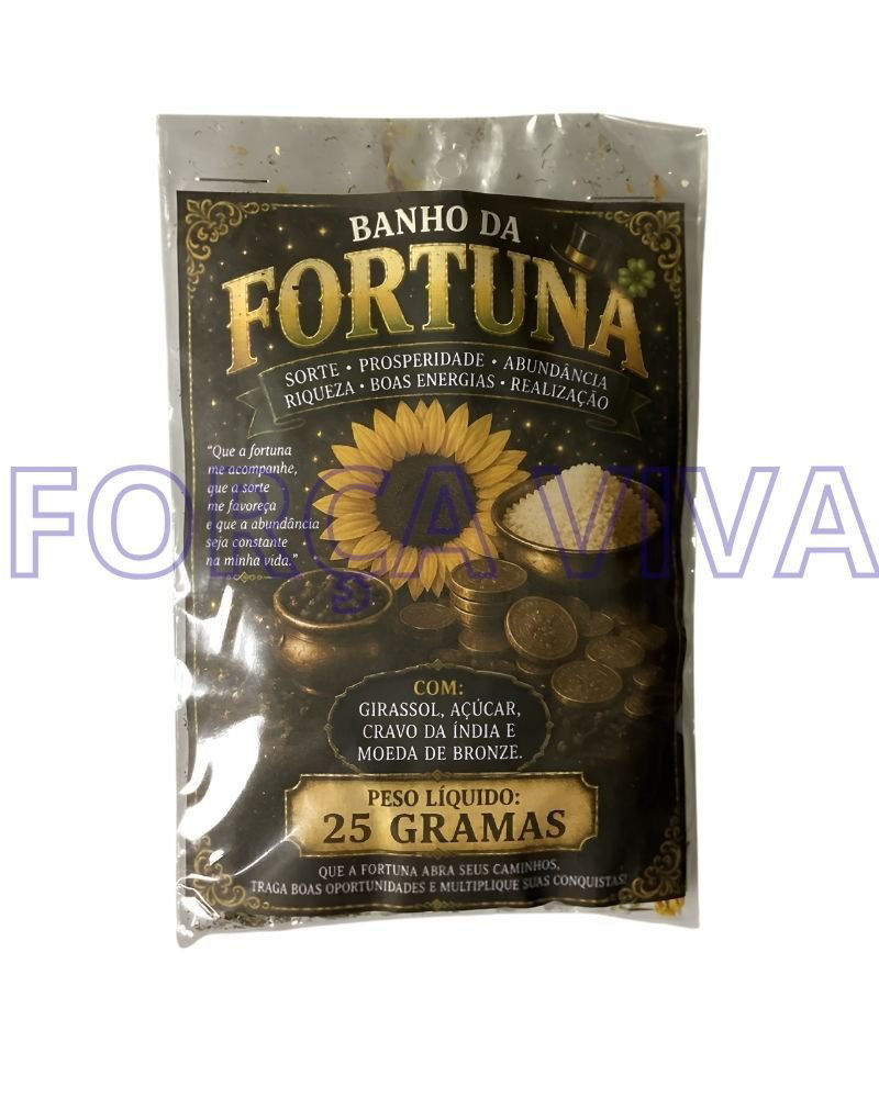 Banho de Ervas da Fortuna – Blend de Prosperidade, Sorte e Abundância Financeira – Força Viva