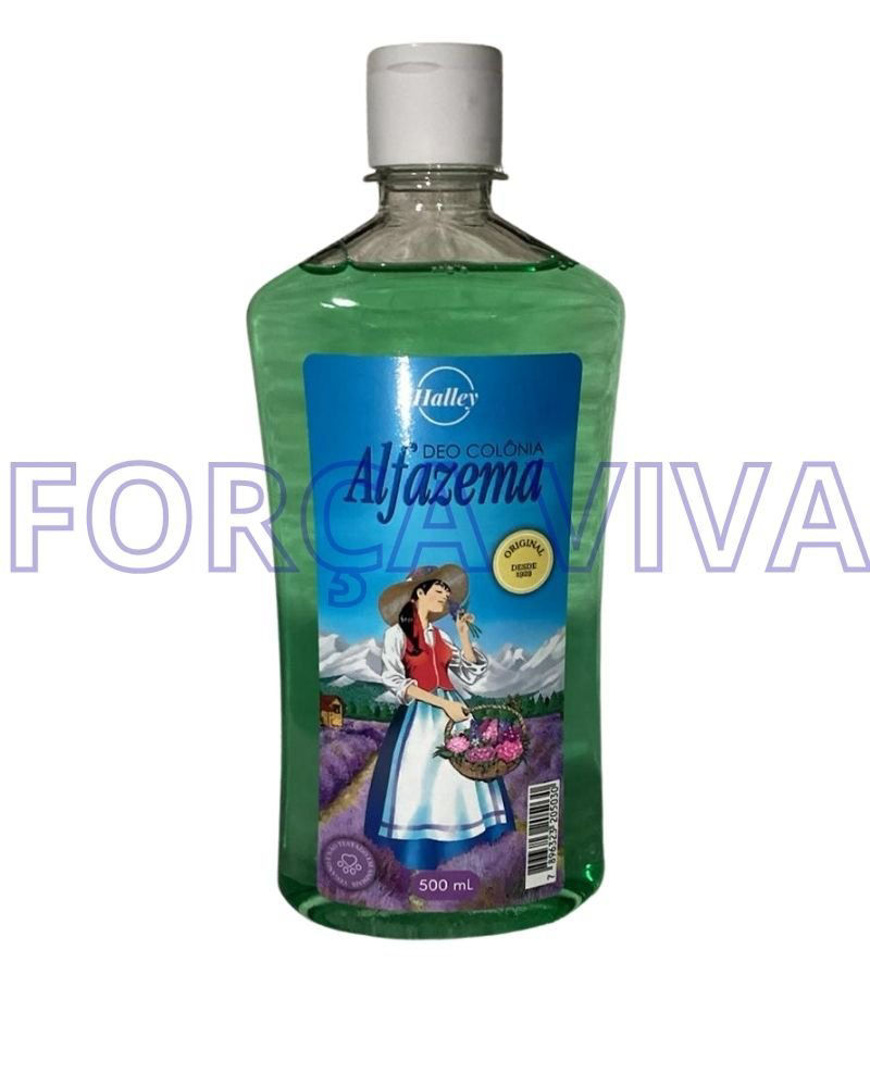 Deo Colônia Alfazema Halley Original 500ml – Fragrância Tradicional de Purificação, Frescor e Bem-Estar – Força Viva