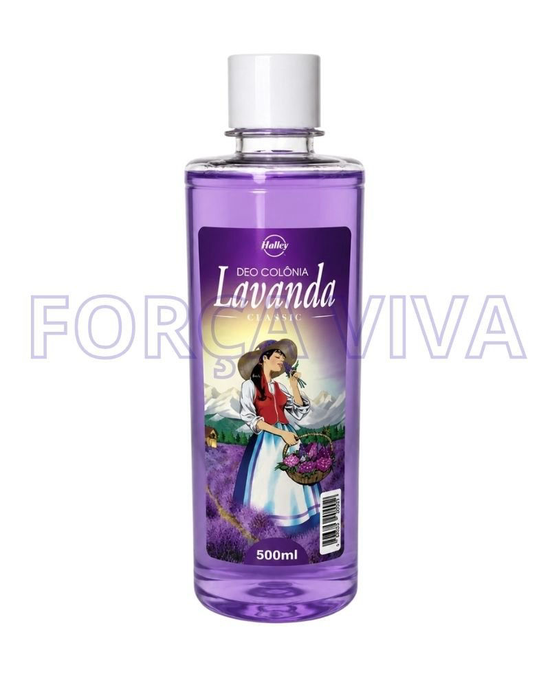 Deo Colônia Halley Lavanda 500ml – Fragrância Suave de Frescor e Bem-Estar – Força Viva