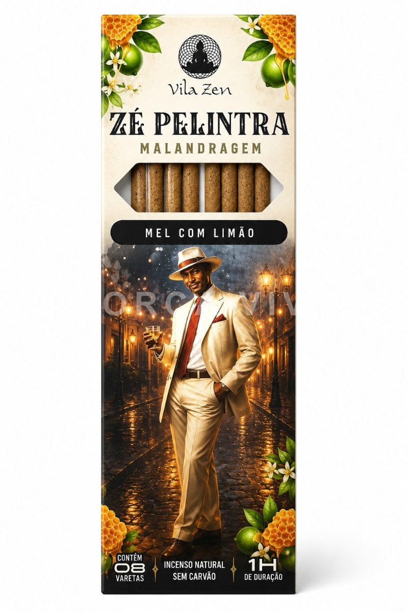 Incenso Artesanal Zé Pelintra Malandragem Mel com Limão – Força Viva