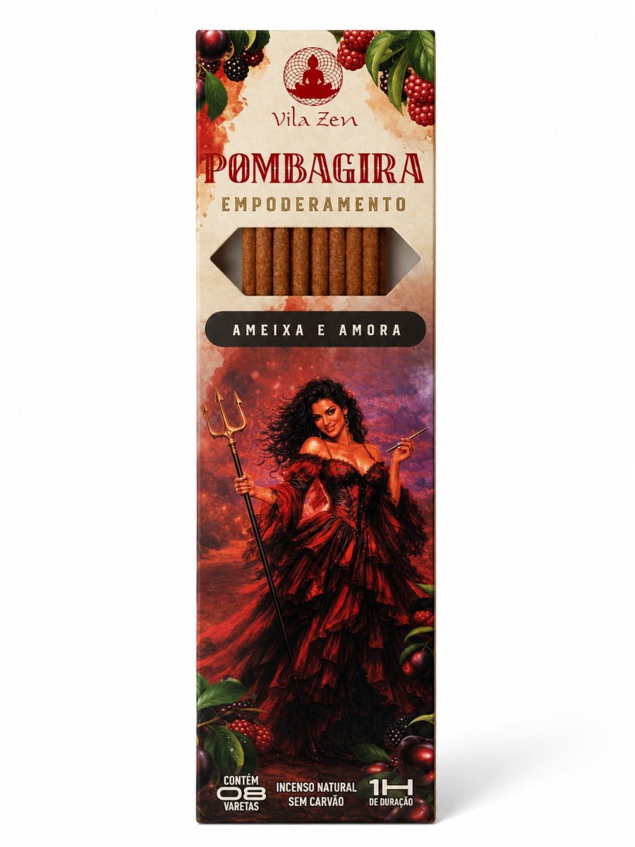 Incenso Artesanal Vila Zen Pomba Gira Empoderamento – Aroma Ameixa e Amora – Força Viva