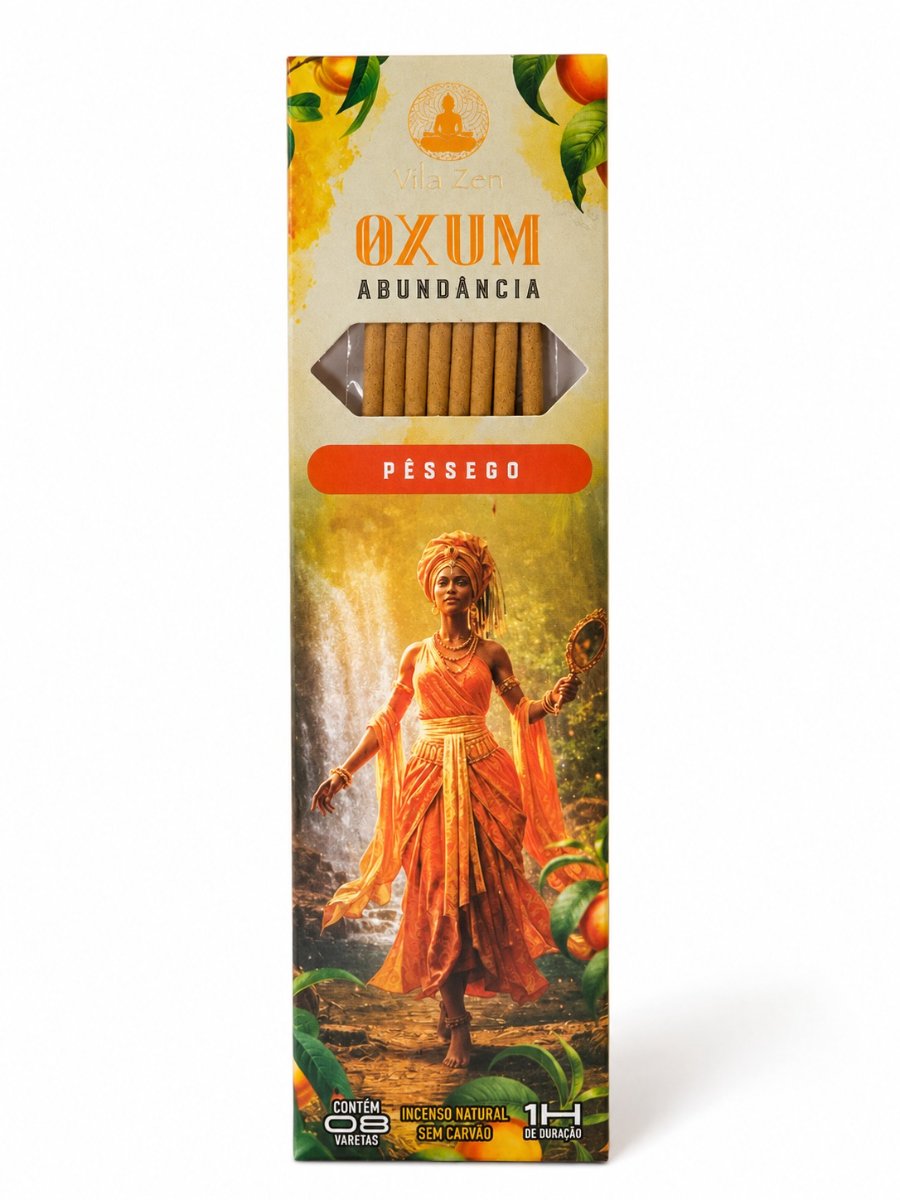 Incenso Artesanal Vila Zen Oxum Abundância – Aroma Pêssego – Força Viva