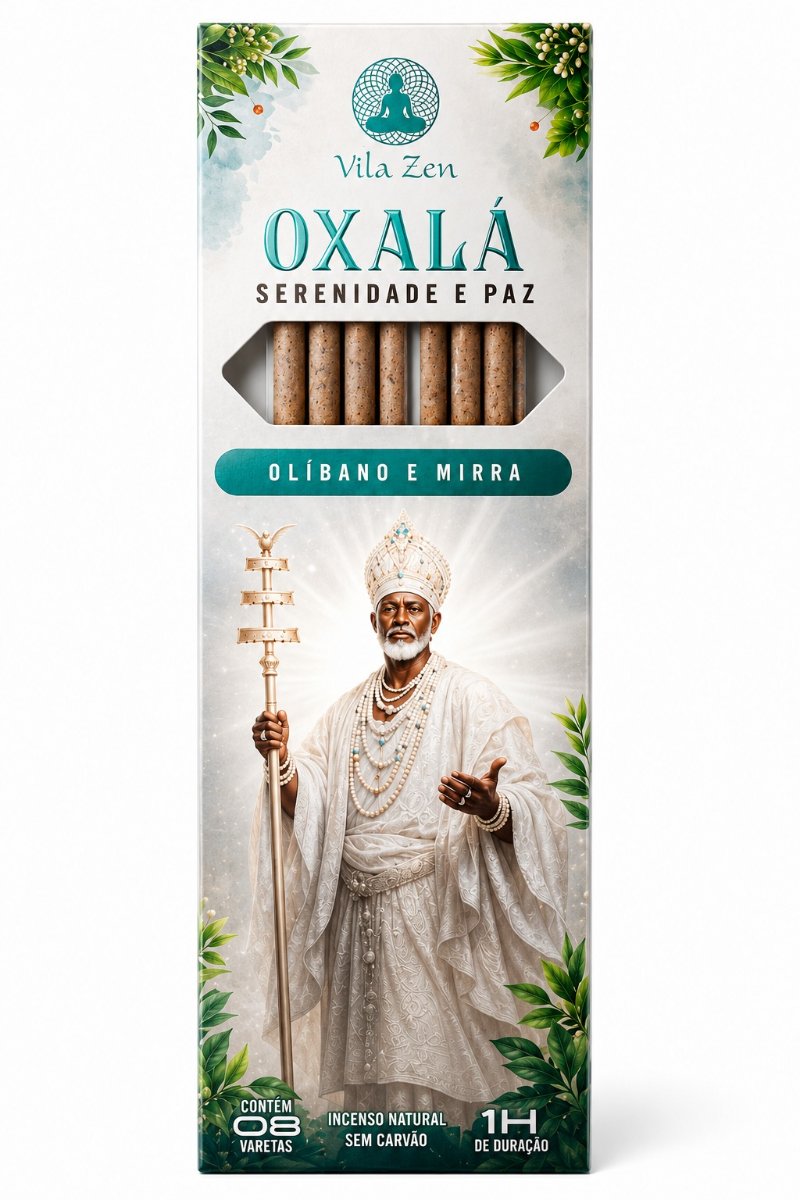 Incenso Artesanal Vila Zen Oxalá Serenidade e Paz – Aroma Olíbano e Mirra – Força Viva