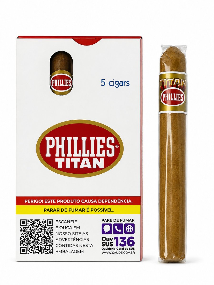 Charuto Phillies Titan Natural – Caixa com 5 Unidades para Oferendas e Momentos de Apreciação – Força Viva