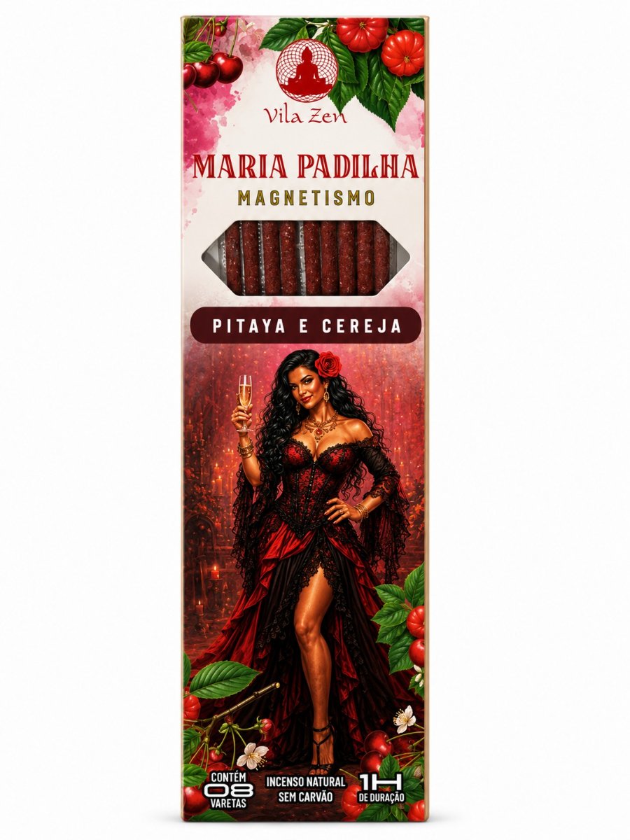 Incenso Vila Zen Maria Padilha Magnetismo – Aroma de Pitaya e Cereja para Autoconfiança – Força Viva