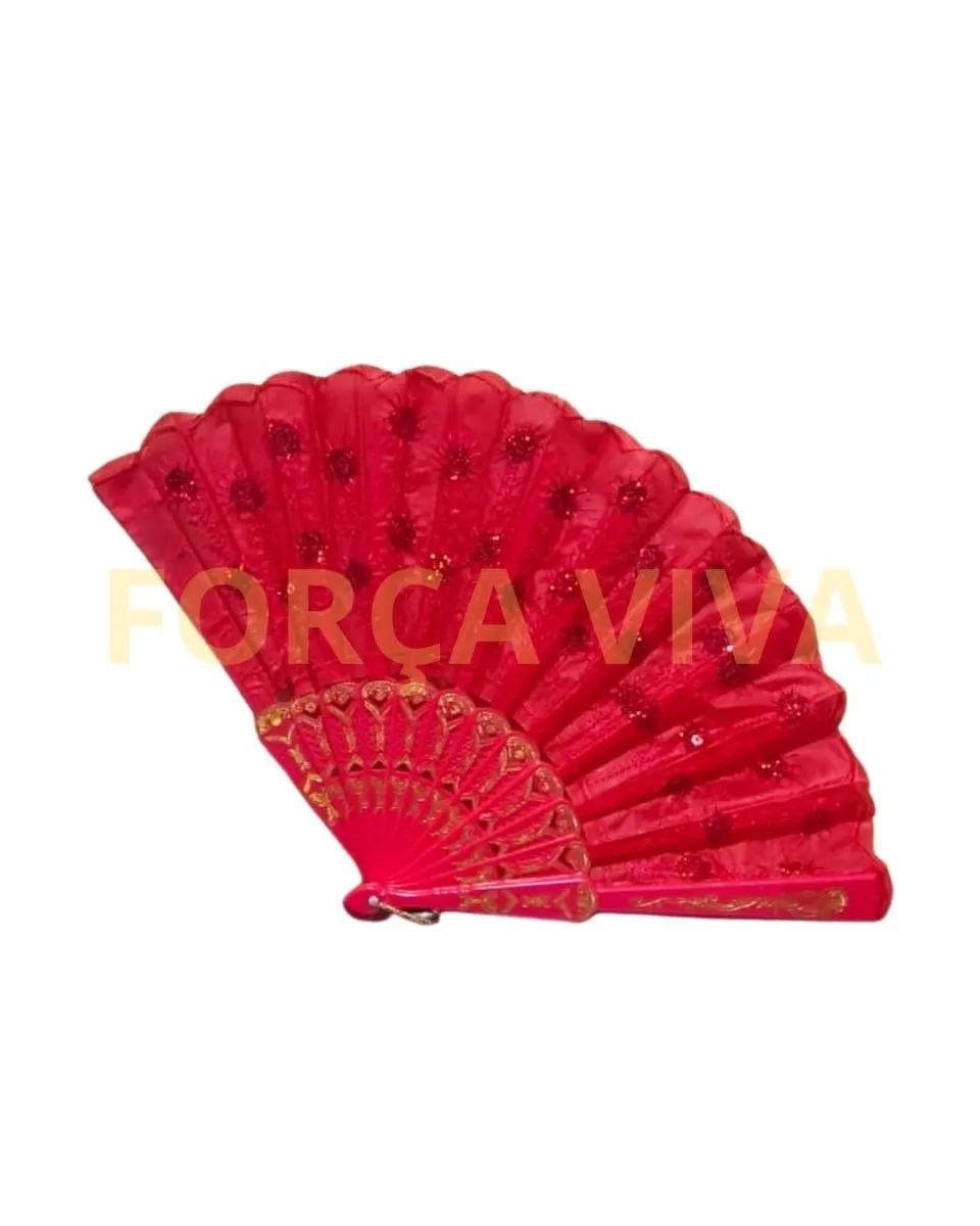 Leque Vermelho de Mão – Força Viva