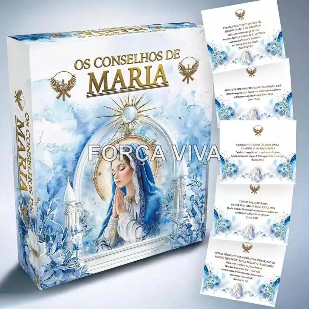 Baralho de Reflexão: Os Conselhos de Maria - 50 Cartas - Edição Especial Força Viva