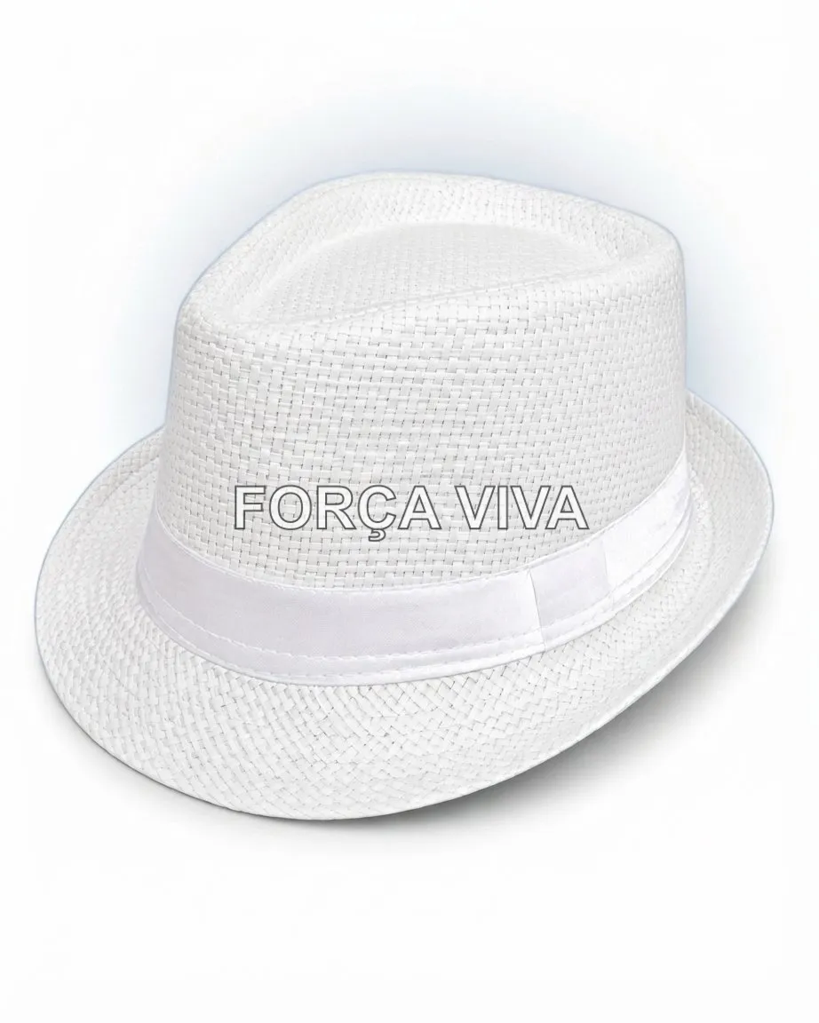 Chapéu Panamá Branco com Faixa Branca - Linha de Oxalá e Falanges de Paz - Força Viva