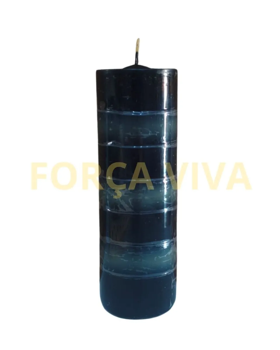 Vela de 7 Dias Multicamadas Preta e Branca - Força Viva