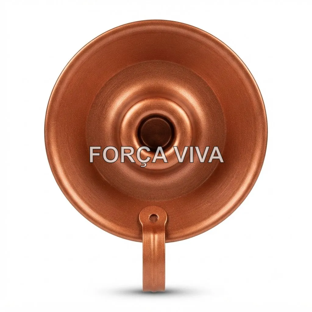 Suporte para Vela em Alumínio Marrom - Força Viva