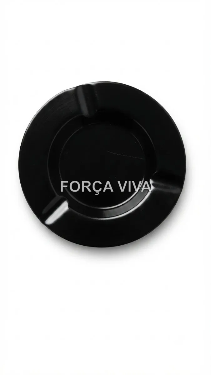 Cinzeiro de Alumínio Preto - Força Viva
