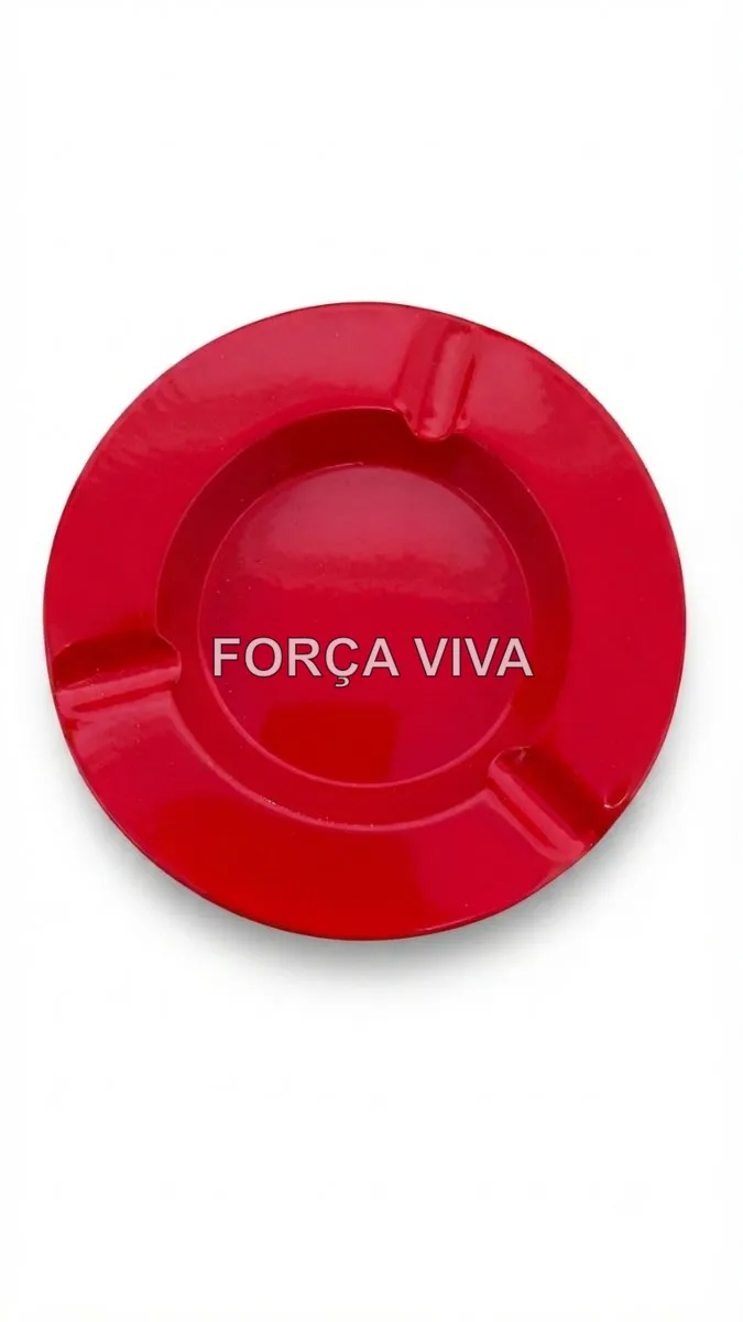 Cinzeiro de Alumínio Vermelho - Força Viva