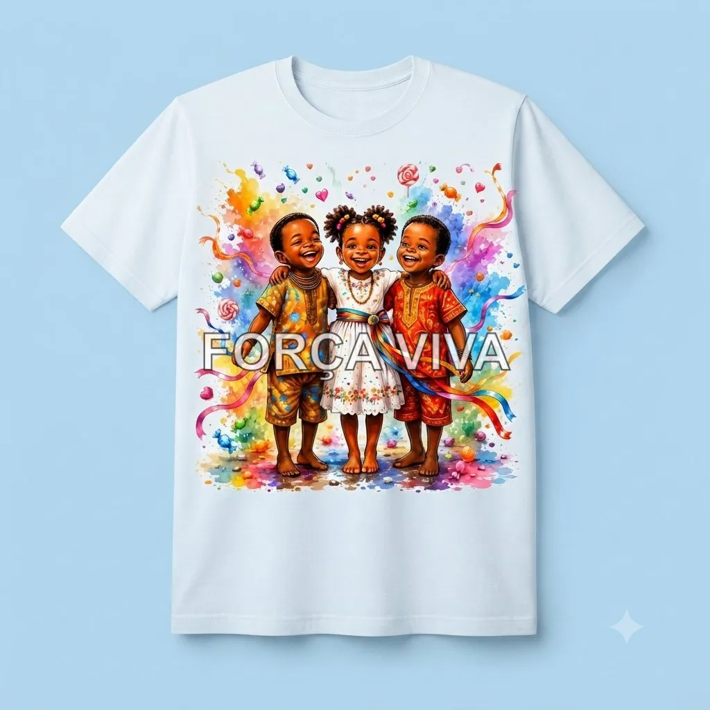Camiseta Alegria em Grupo - Tamanhos G1 ao G4