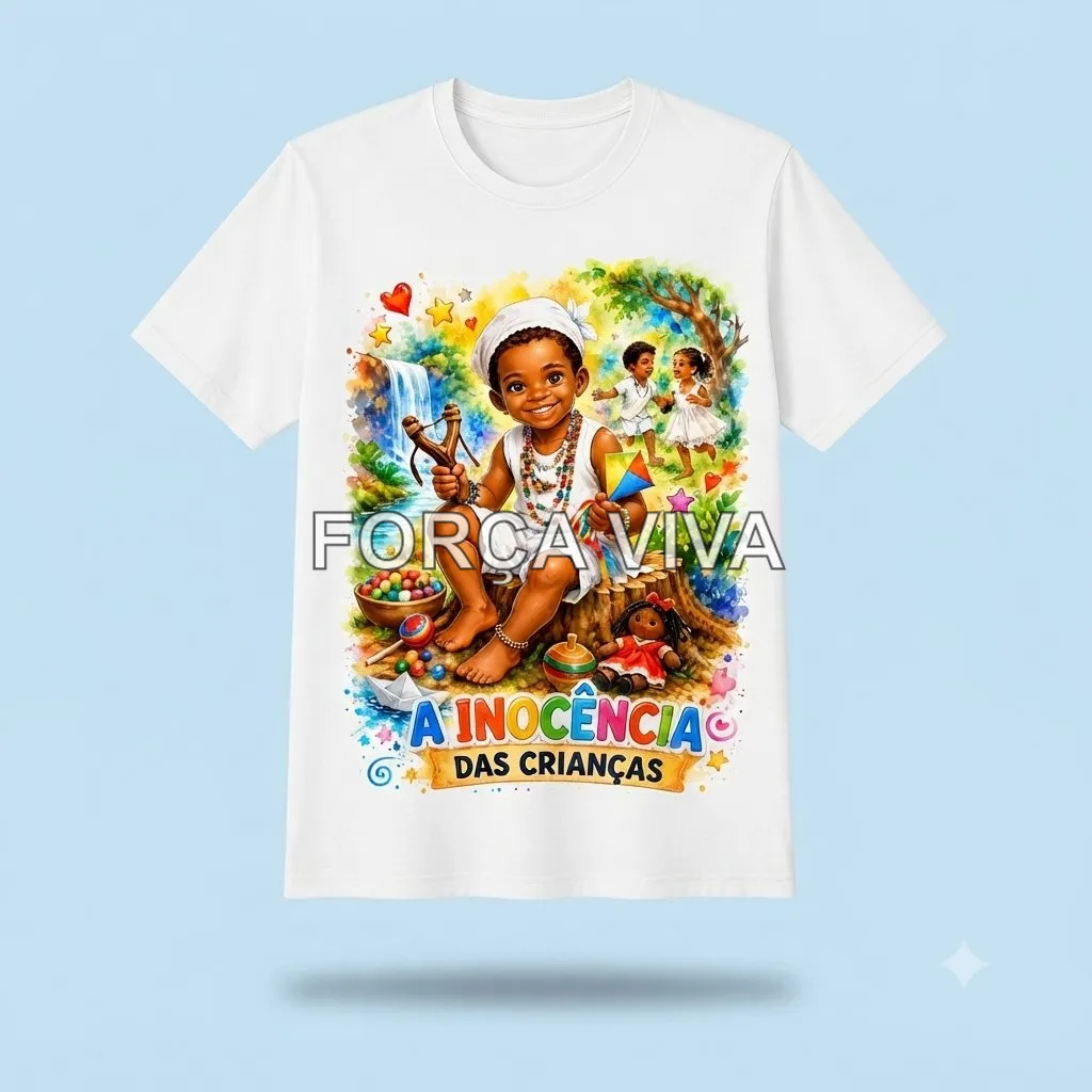 Camiseta A Inocência das Crianças - Tamanhos G1 ao G4