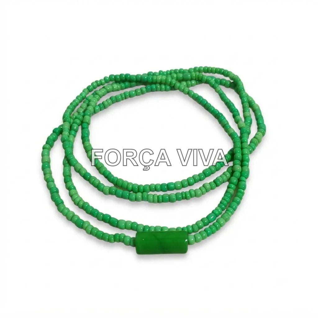 Guia de Miçanga de Porcelana Verde com Firma 60cm