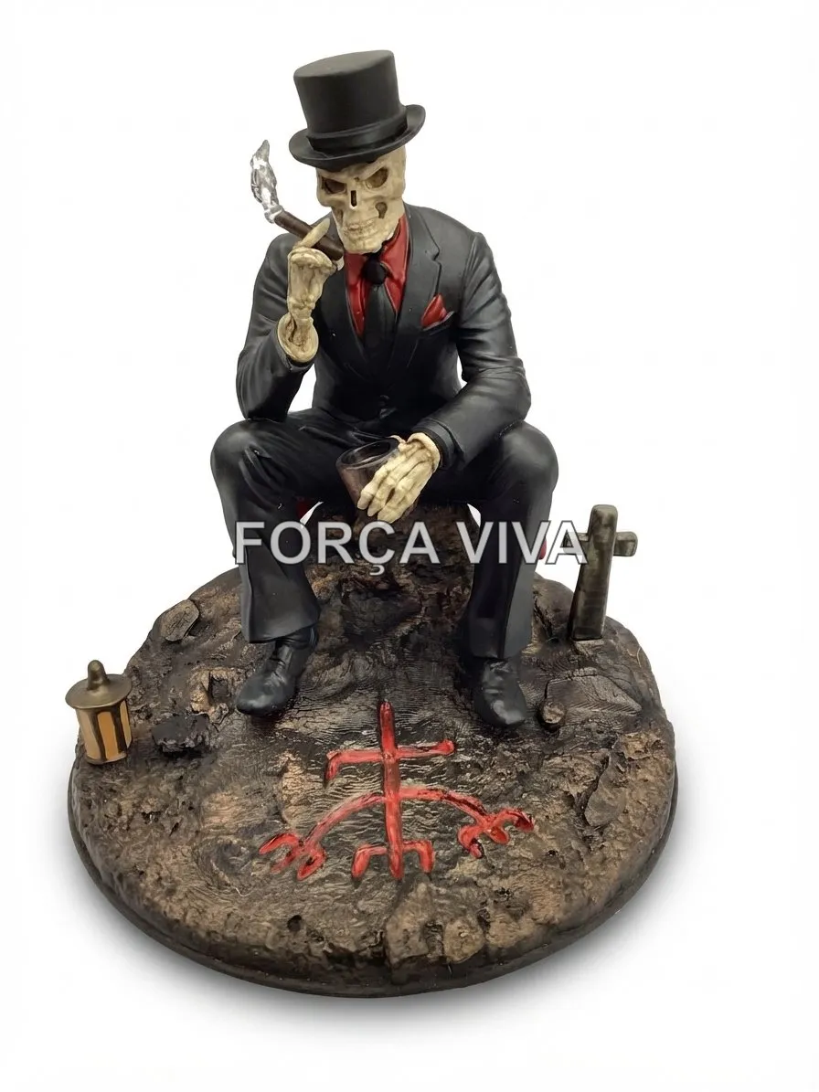 Imagem Exu Caveira com Cartola 19cm | Força Viva