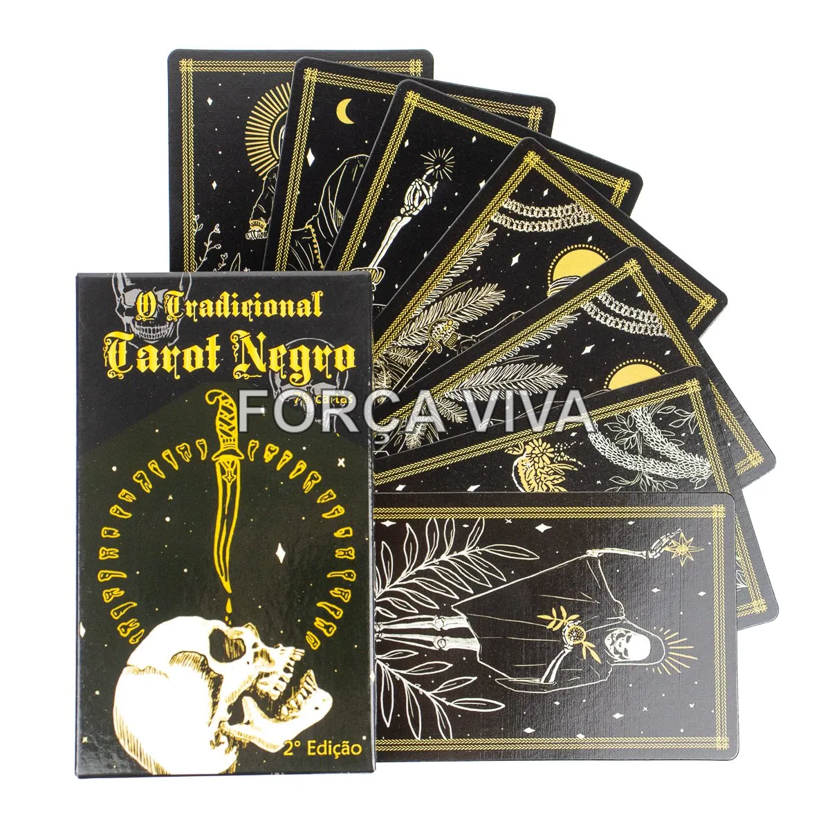 O Tradicional Tarot Negro 78 Cartas Plastificado