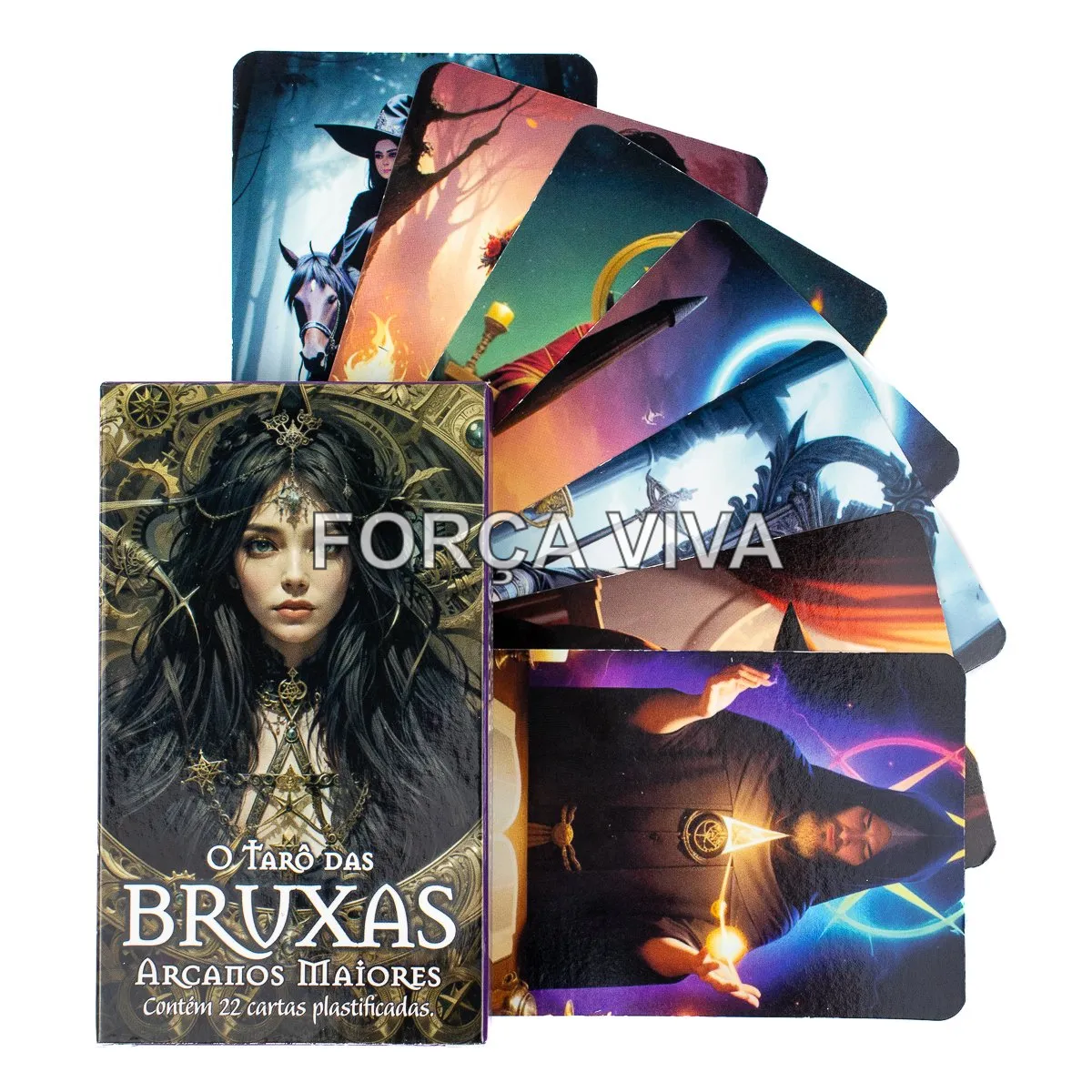 O Tarô das Bruxas 22 Cartas Plastificado e Manual