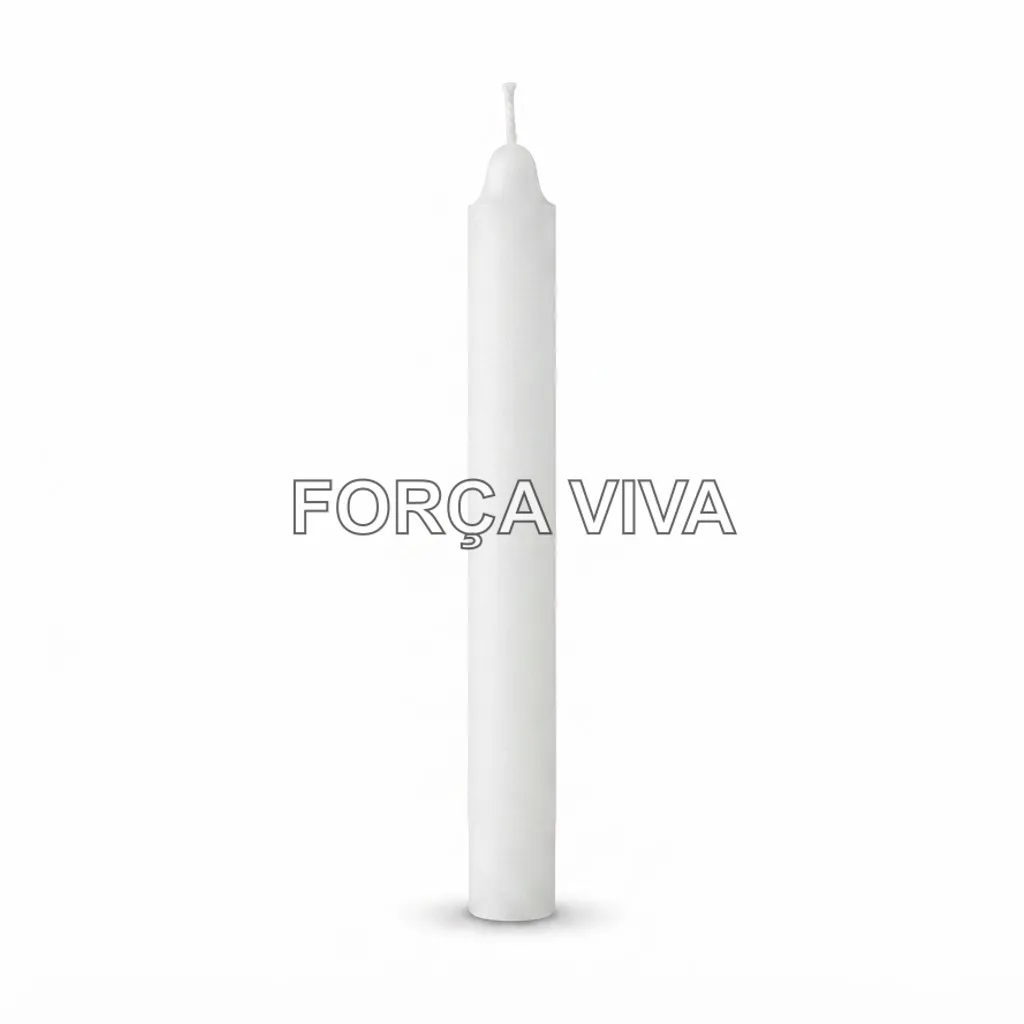 Vela Palito Branca 16cm | Força Viva