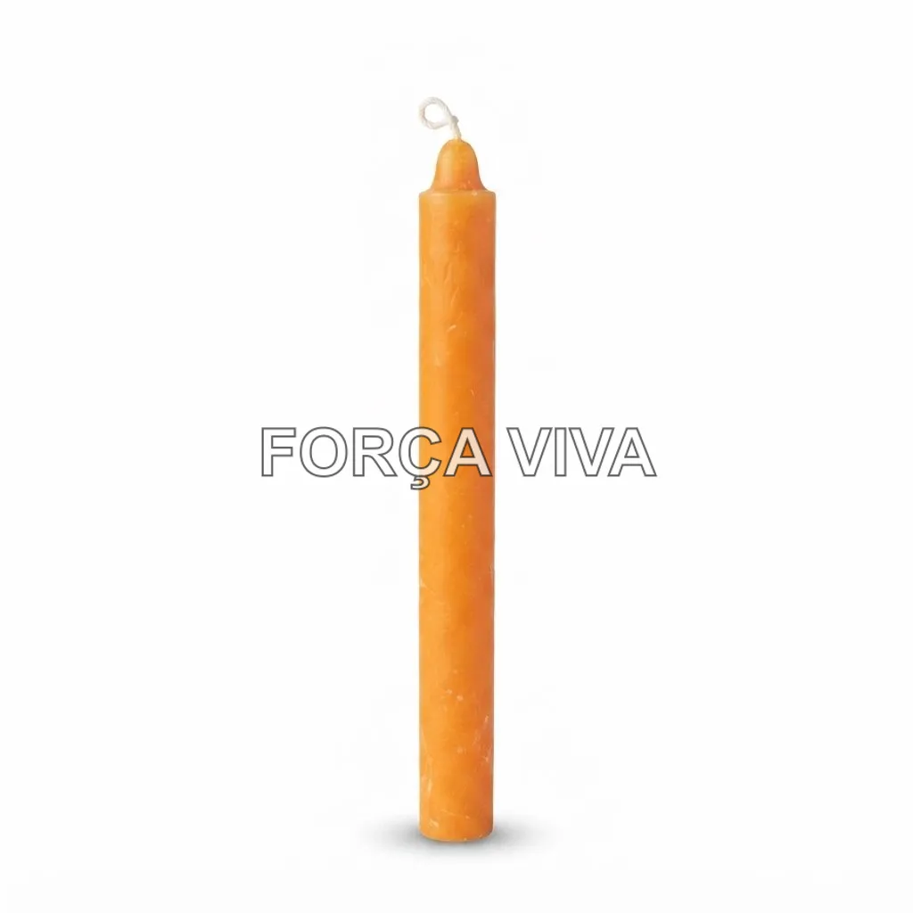 Vela Palito Laranja 16cm | Força Viva