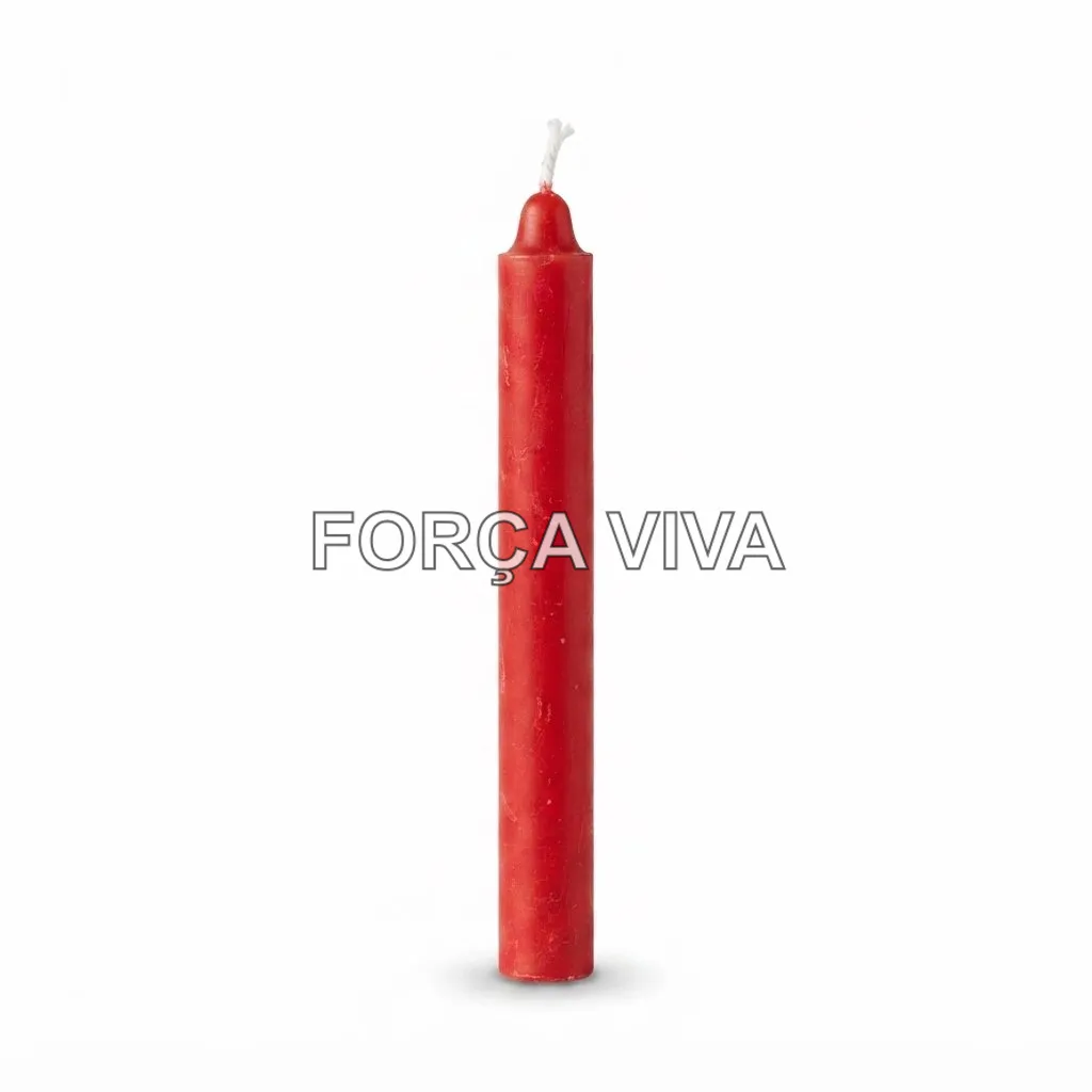 Vela Palito Vermelha 16cm | Força Viva