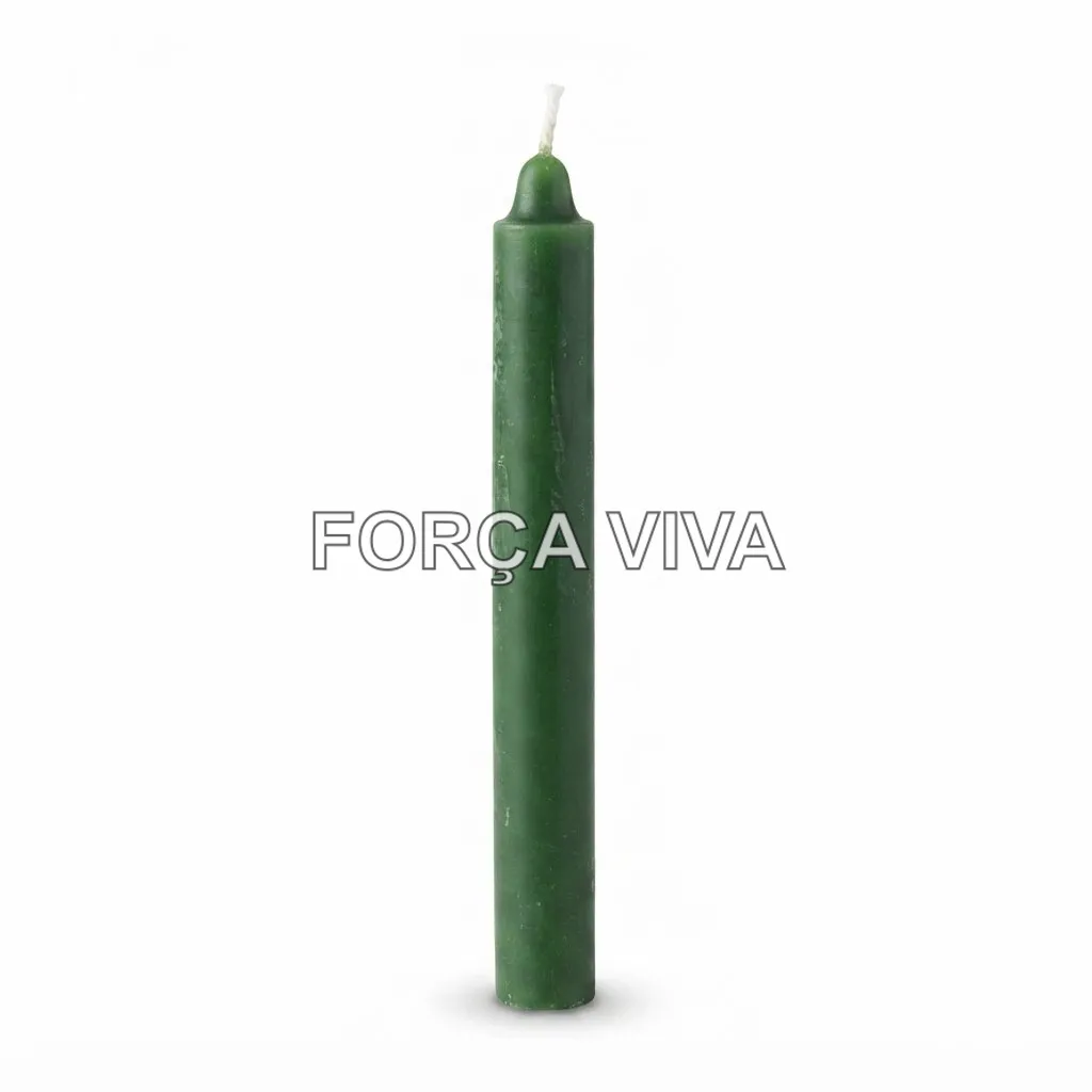 Vela Palito Verde 16cm | Força Viva