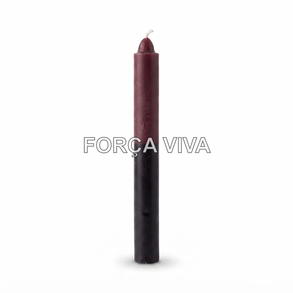 Vela Palito Roxo e Preto 16cm | Força Viva