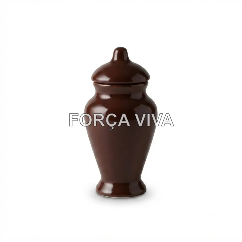 Quartinha de Louça Marrom sem Alça 13 cm - Força Viva