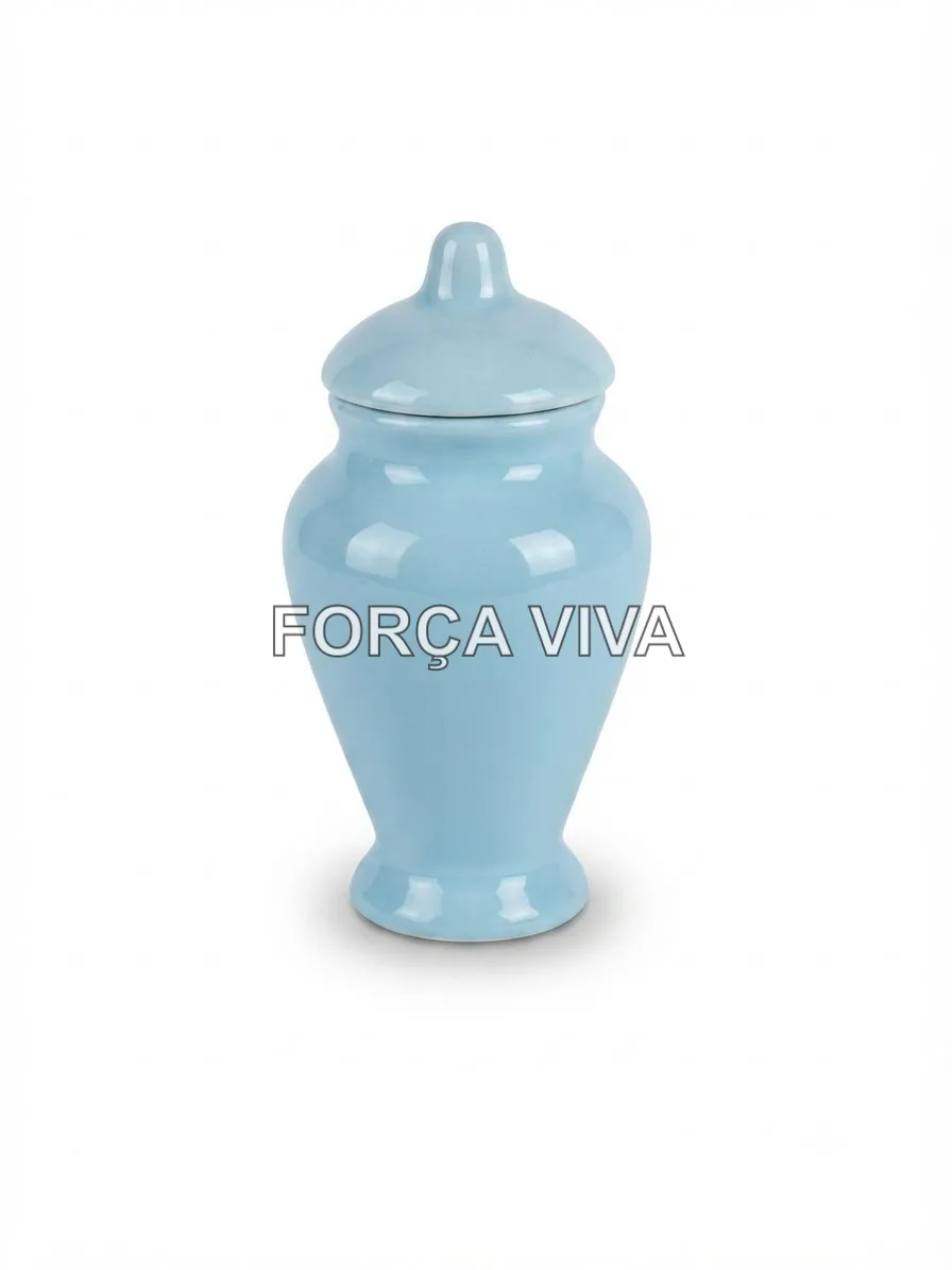 Quartinha de Louça Azul Claro Sem Alça | Força Viva
