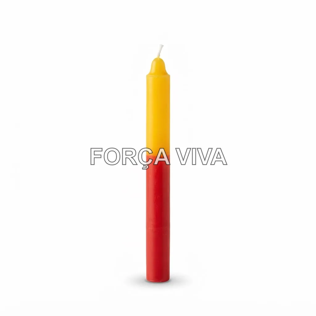 Vela Palito Amarela e Vermelha 16cm | Força Viva