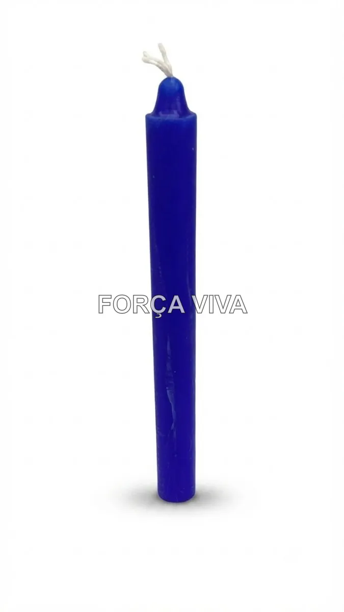 Vela Palito Azul 16 cm | Força Viva