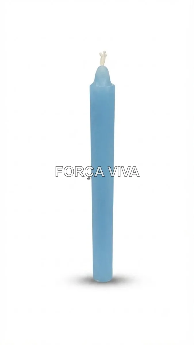Vela Palito Azul Clara 16cm | Força Viva