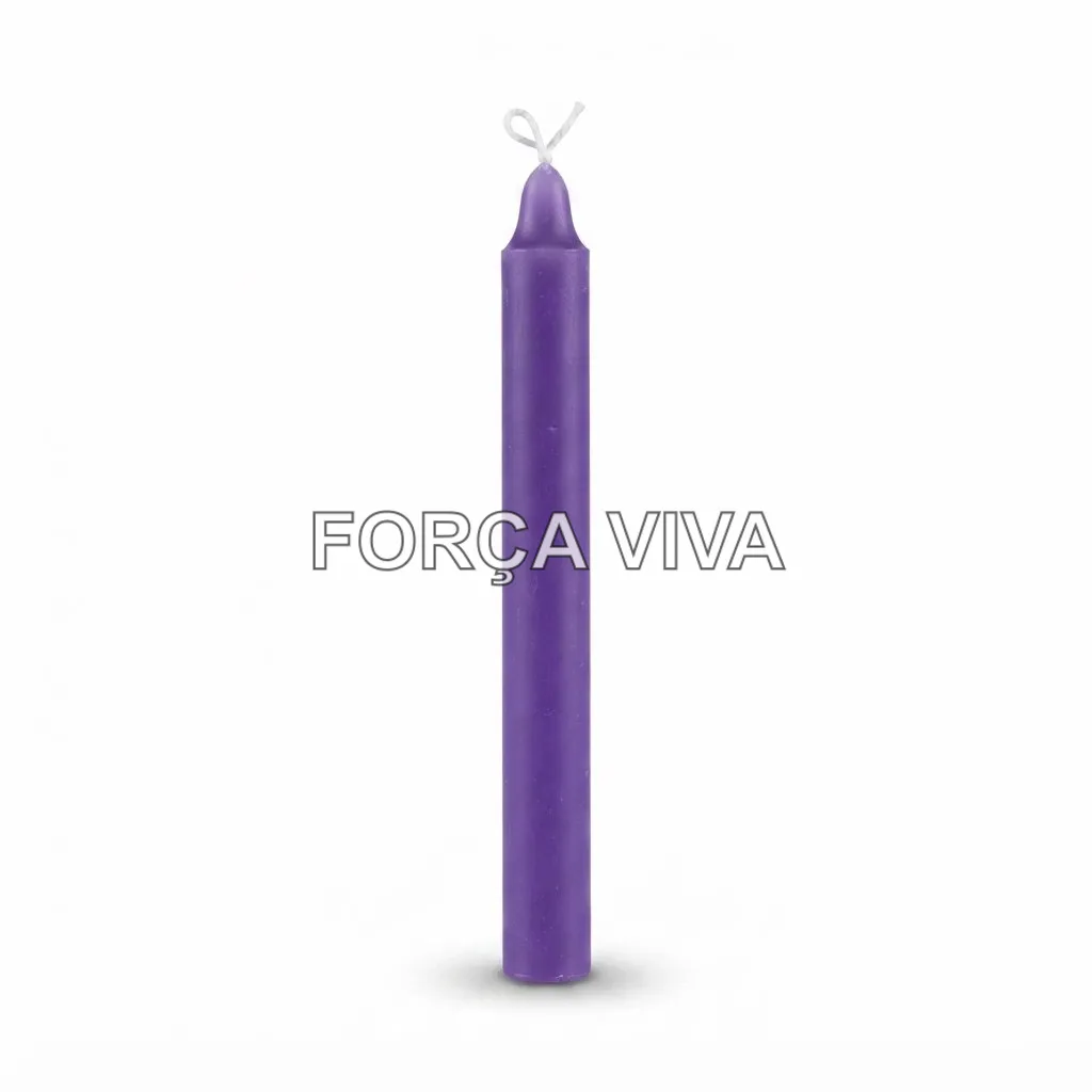 Vela Palito Lilás 16 cm | Força Viva