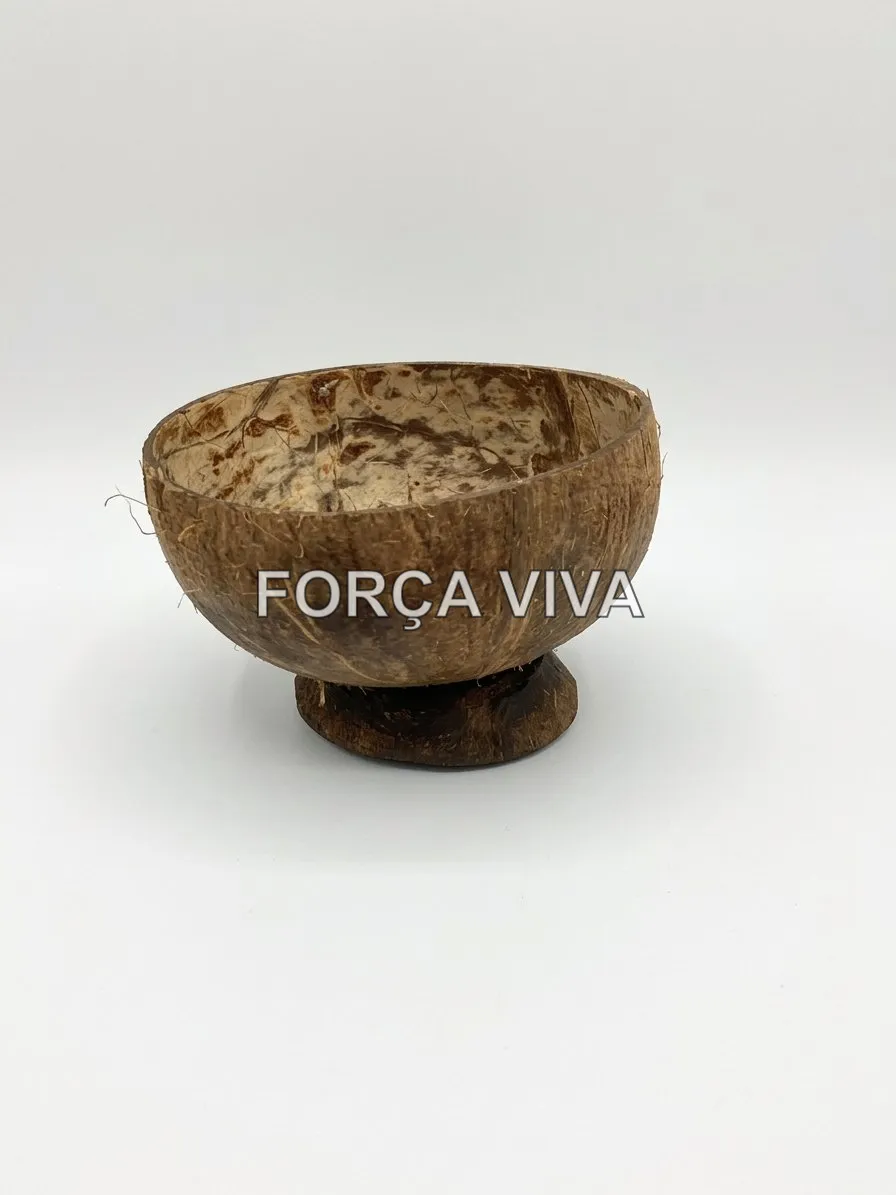 Cuia de Coco com Base Artesanal para Umbanda | Força Viva