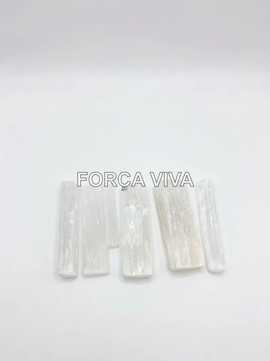 Bastão de Selenita Branca Natural | Força Viva