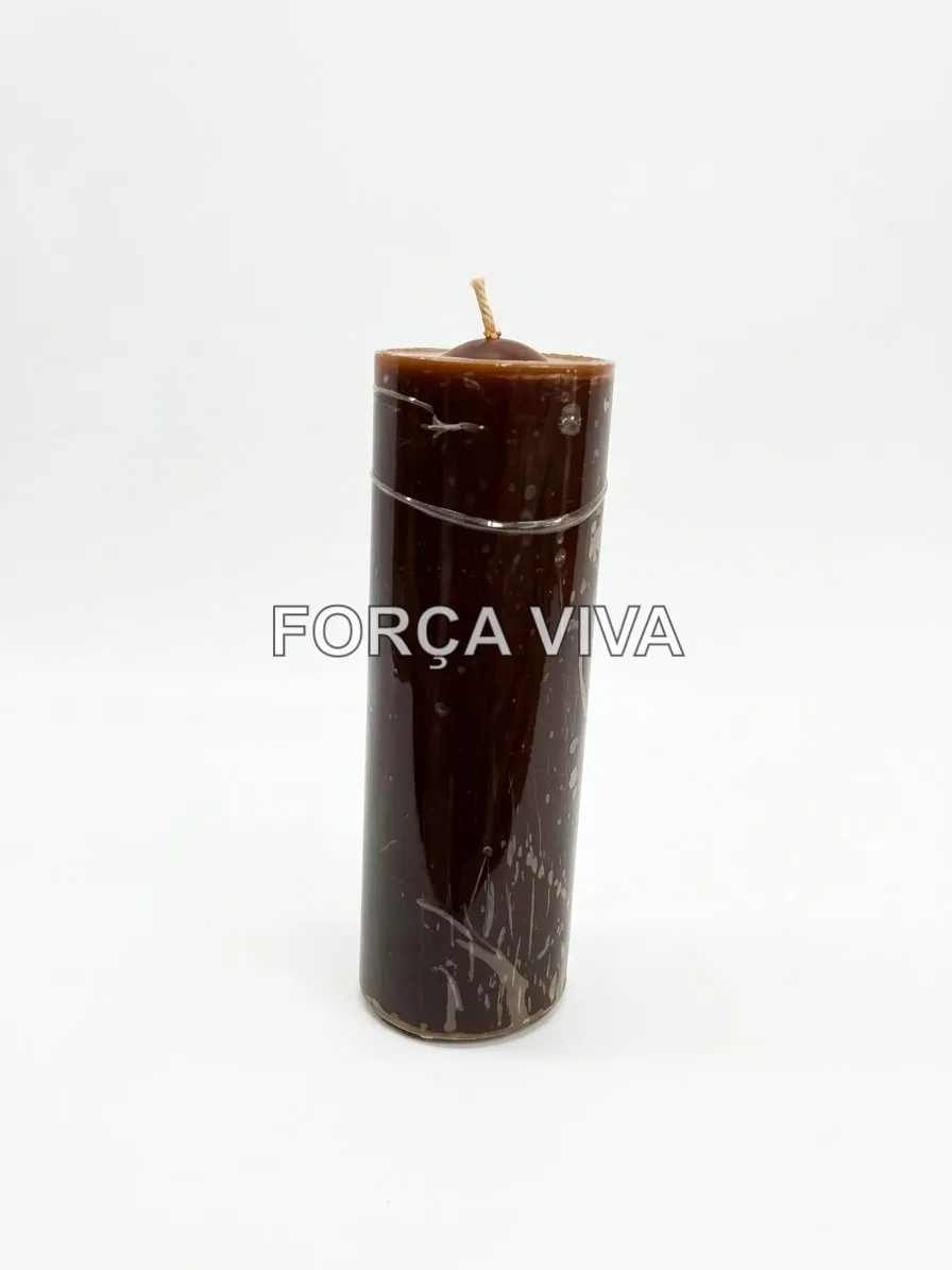 Vela de 7 Dias Marrom - Força Viva
