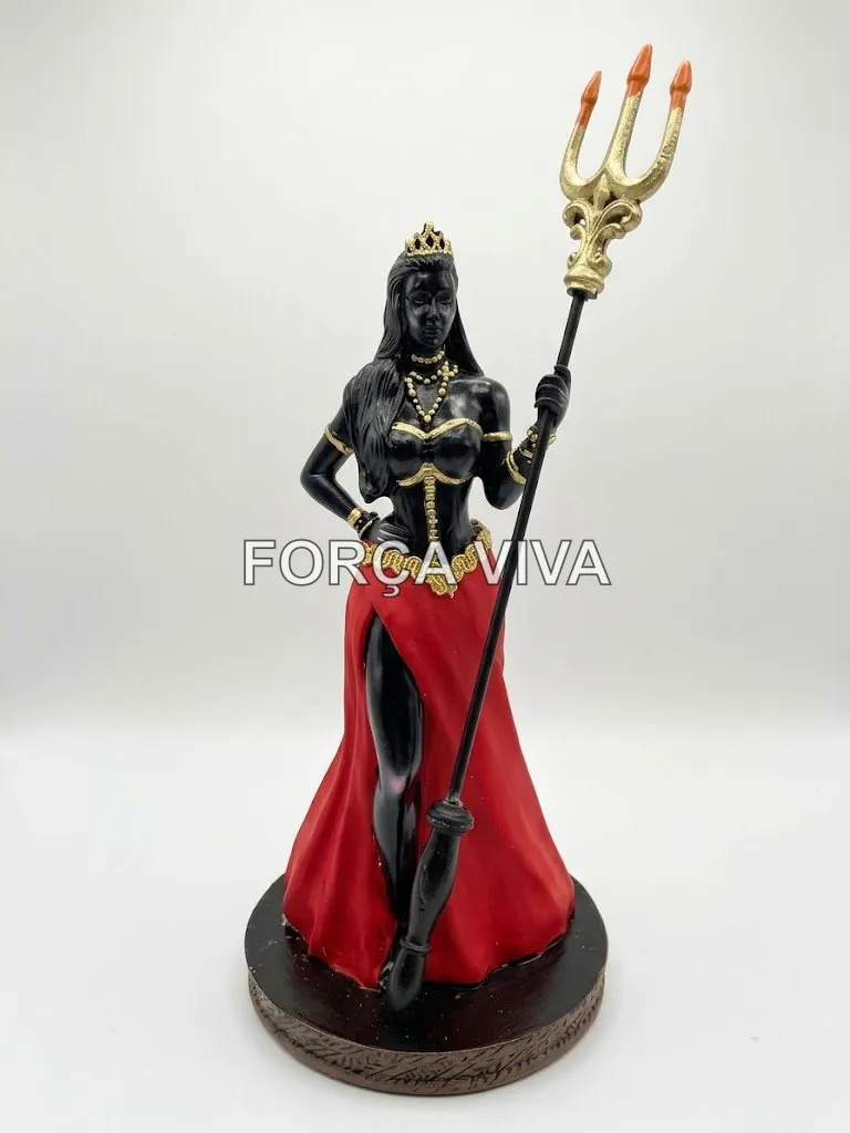 Imagem Pomba Gira Resina Preta e Vermelha 25cm - Força Viva