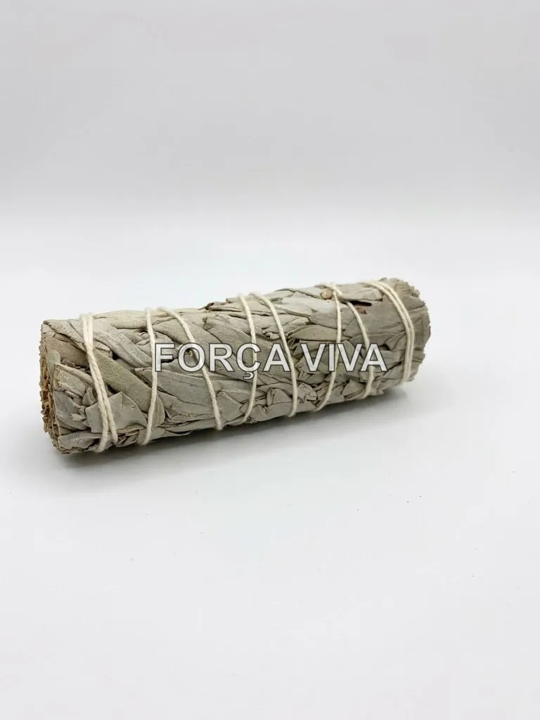 Bastão de Sálvia Branca Natural para Defumação - Força Viva