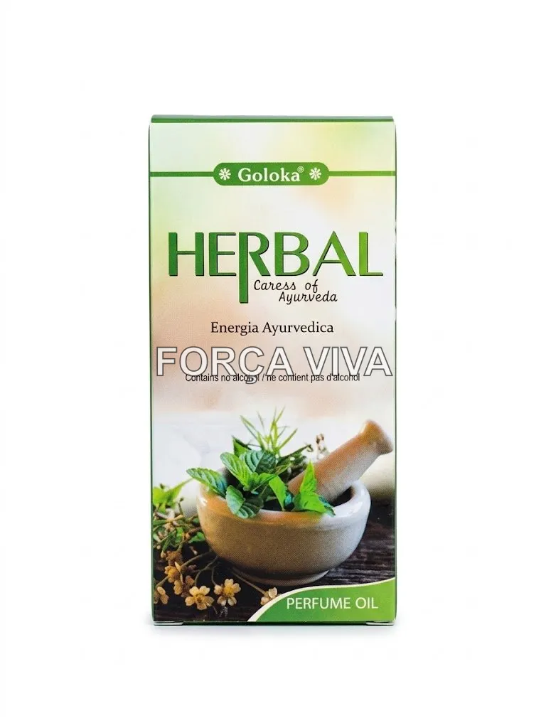 Óleo Perfumado Goloka Herbal Ayurveda Sem Álcool - Força Viva