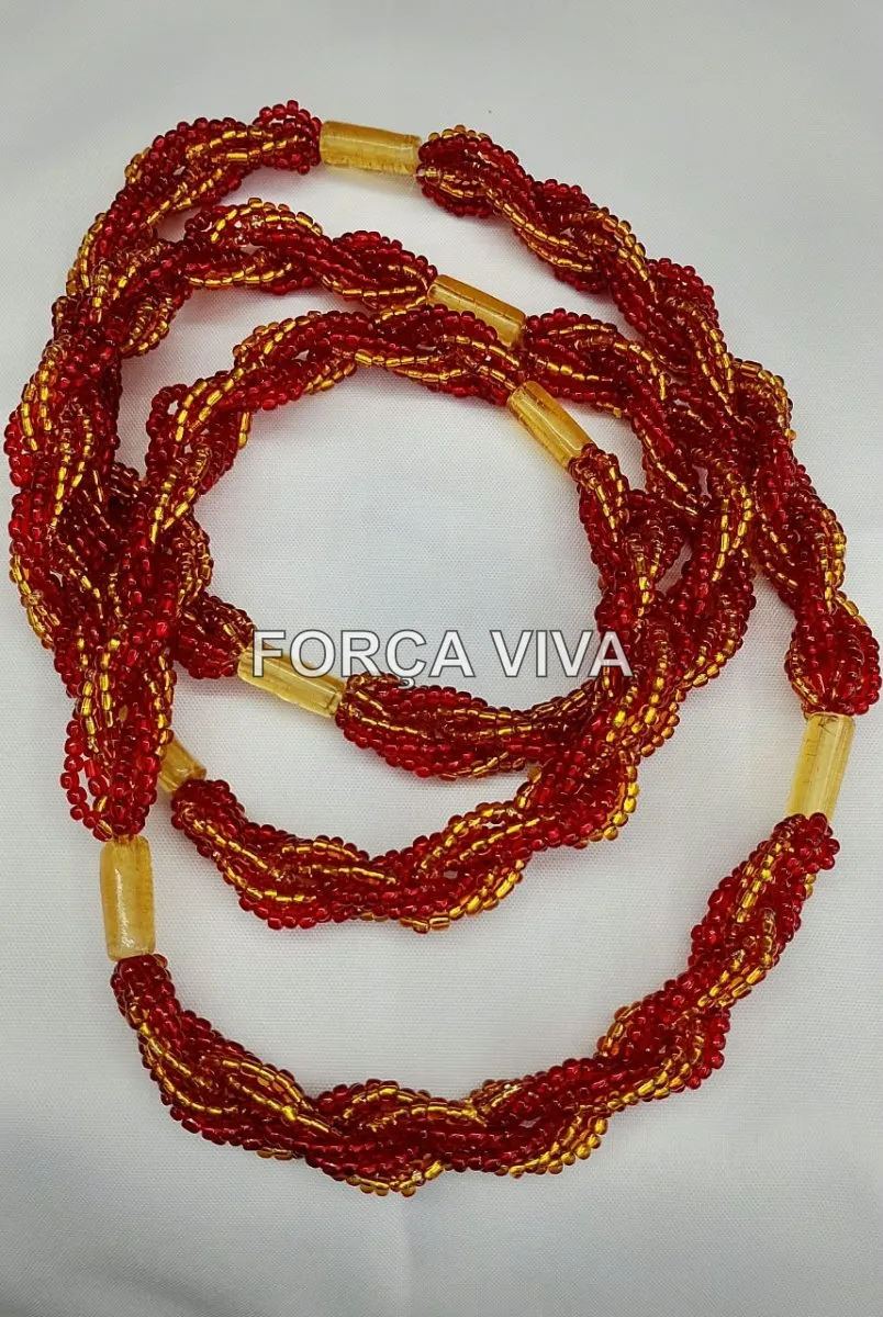 Brajá 7 Fios Iansã Vermelho e Amarelo - Força Viva