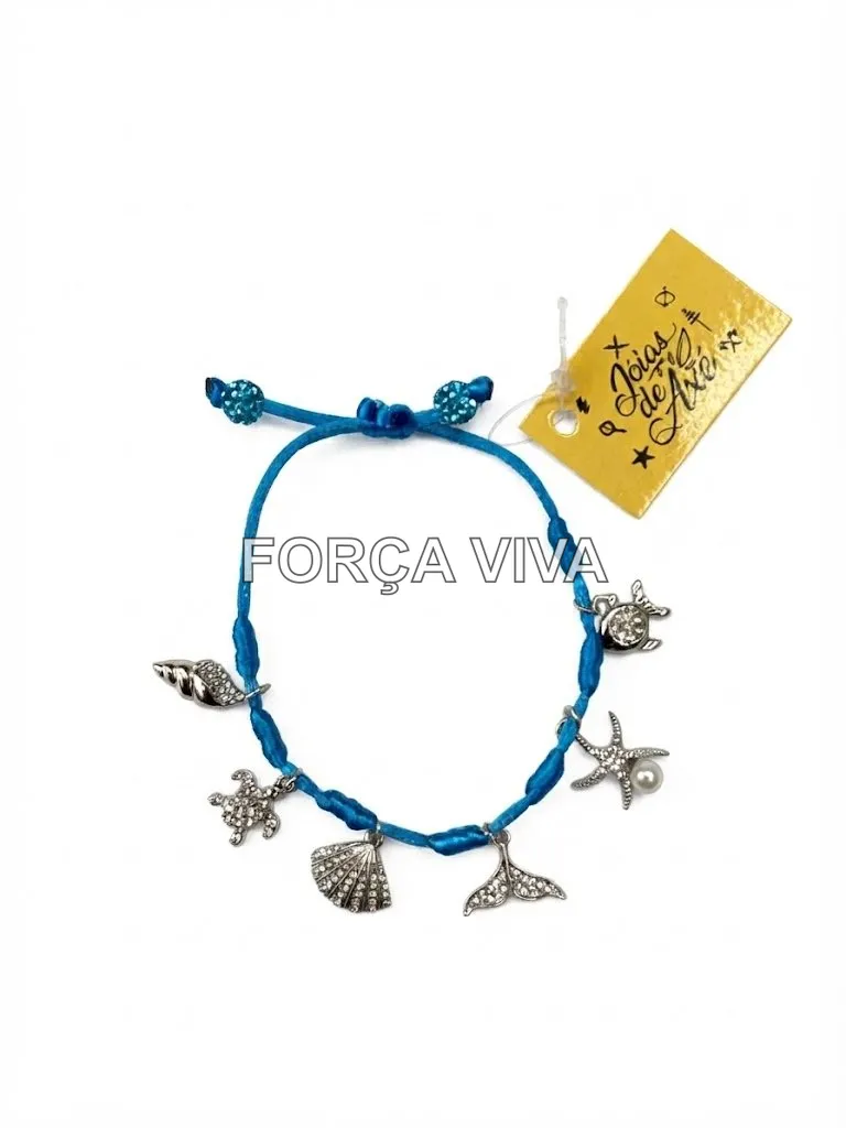 Pulseira Sete Nós dos Orixás Fio Azul - Força Viva